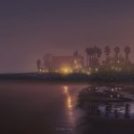 غروب زیبای مه آلود، دریاکنار زیبا -بابلسر