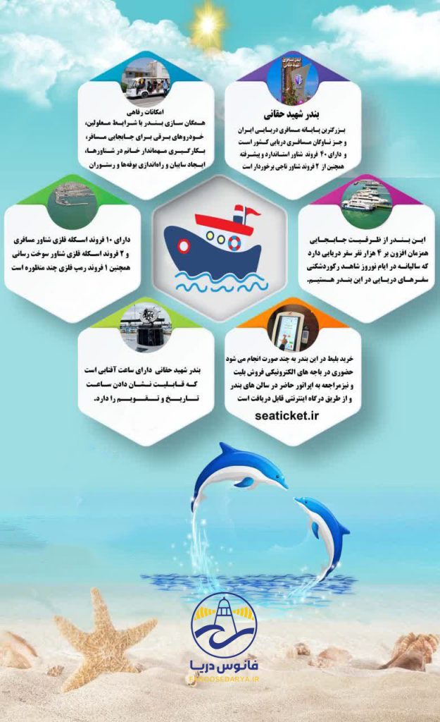 اینفوگرافی بندر شهید حقانی - بزرگترین اسکله مسافربری کشور ایران